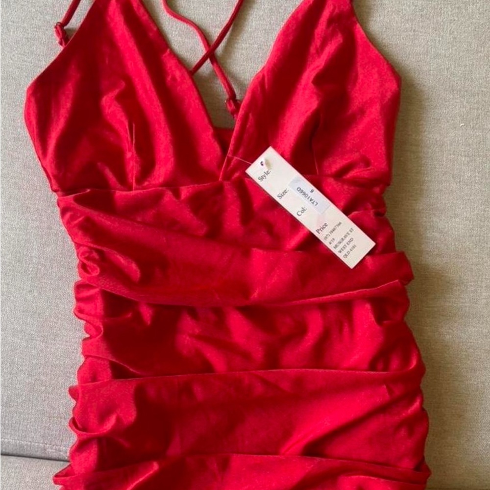 Shareen collection by Mura Boutique. Red dress. Perfect for dancing. - Picture 3 of 3